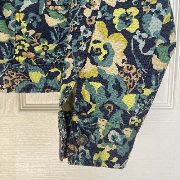 Liz Claiborne Floral Denim Jacket Women’s Size XL - Picture 5 of 12